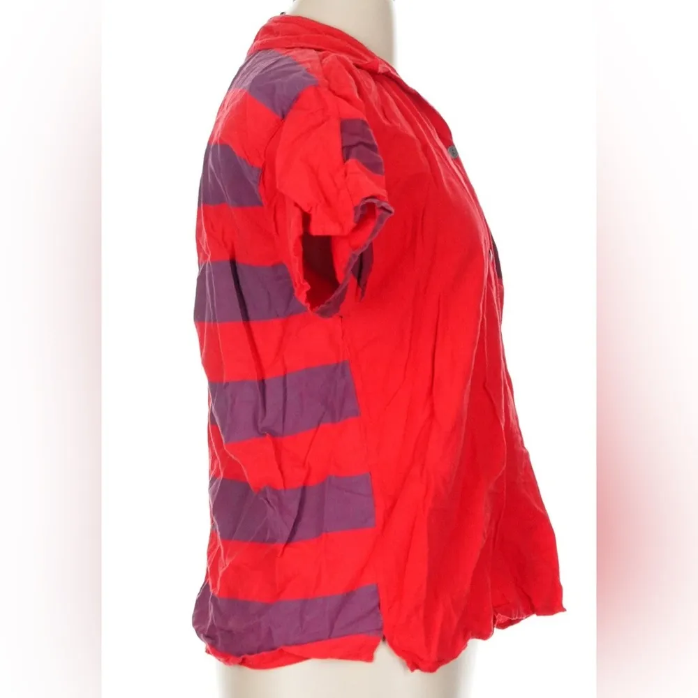 Vintage 80's International Outlook Color Block Button Down Maui Surfer Shirt Med Red - Image 3