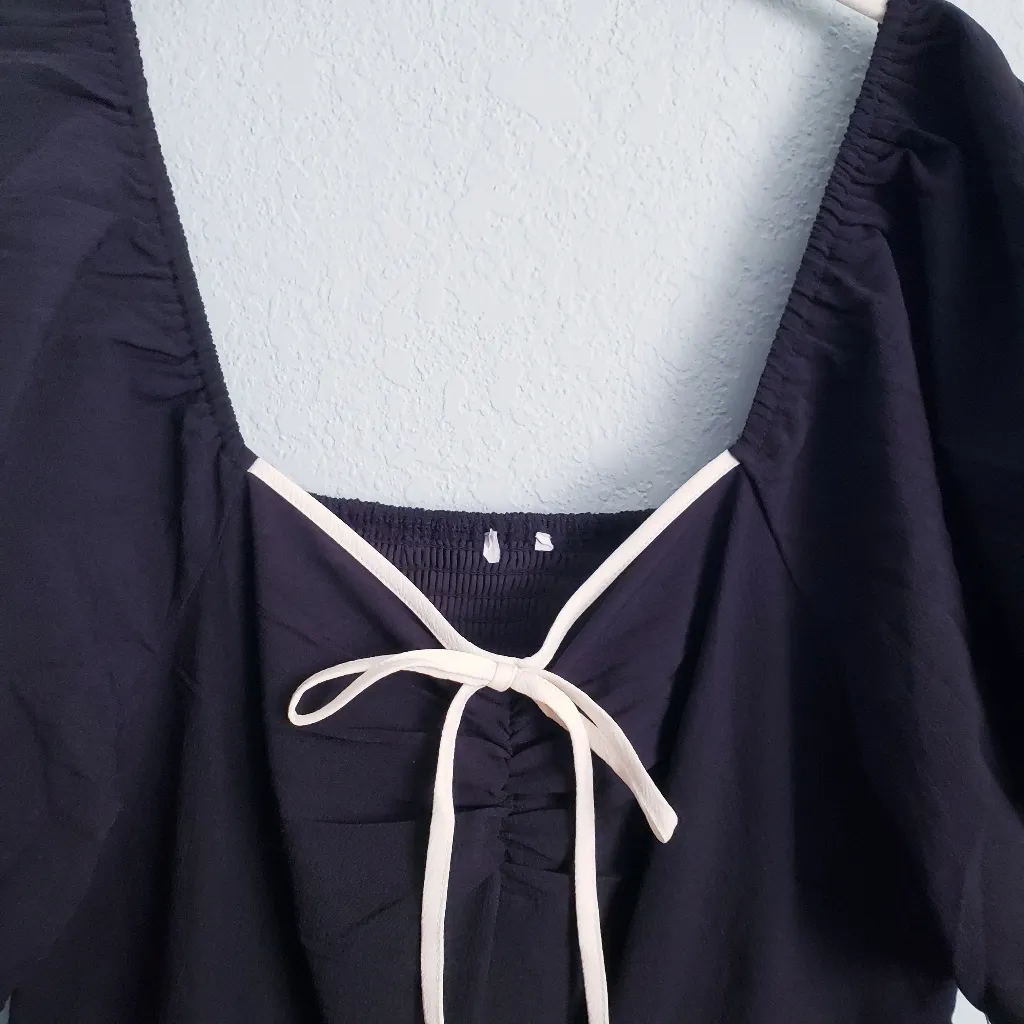 Baltic Born Madrid Black Tiered Midi Dress - Image 3