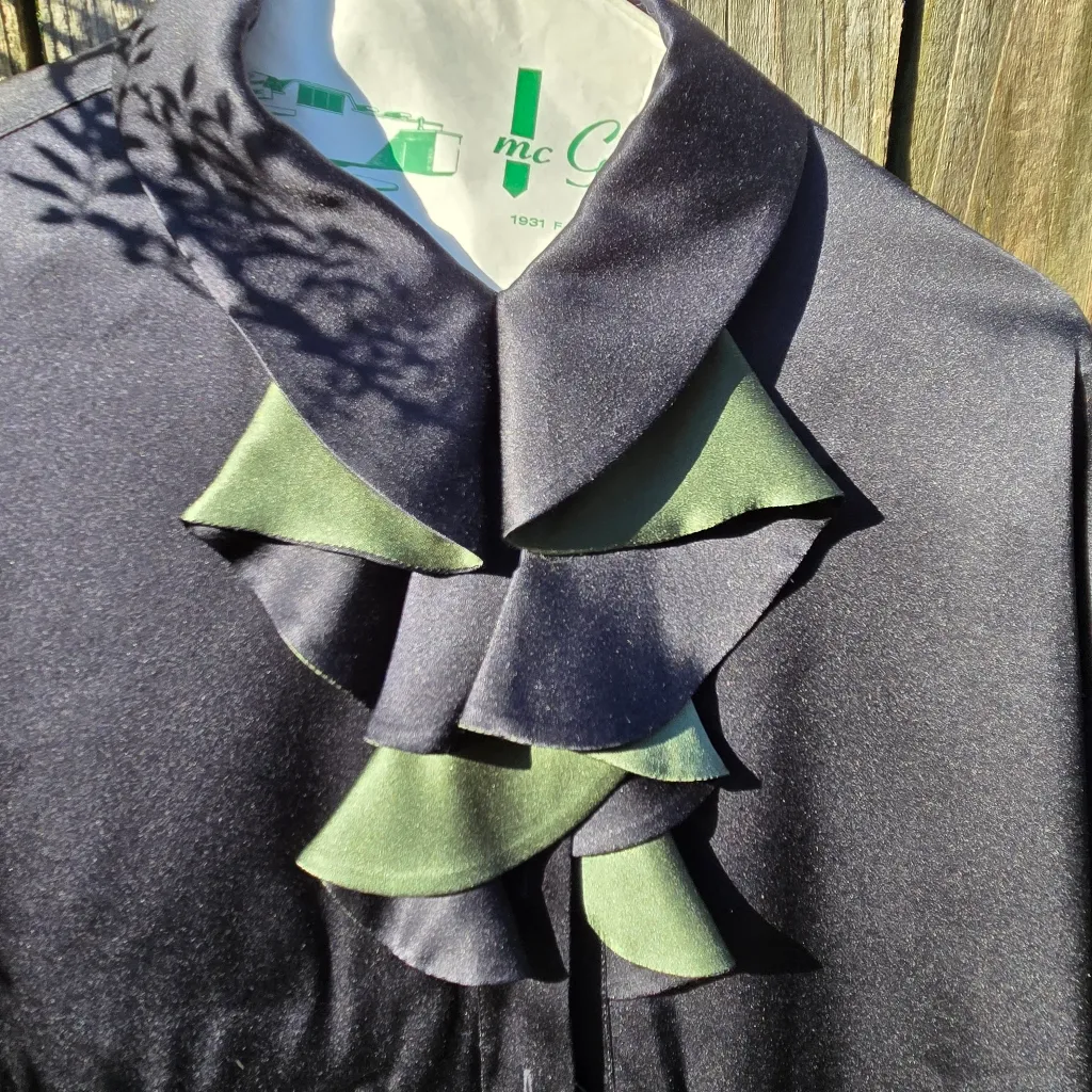 Escada Margaretha Ley Kelly Green Exquisite Silk Burnout Blouse 44/12 - Image 4