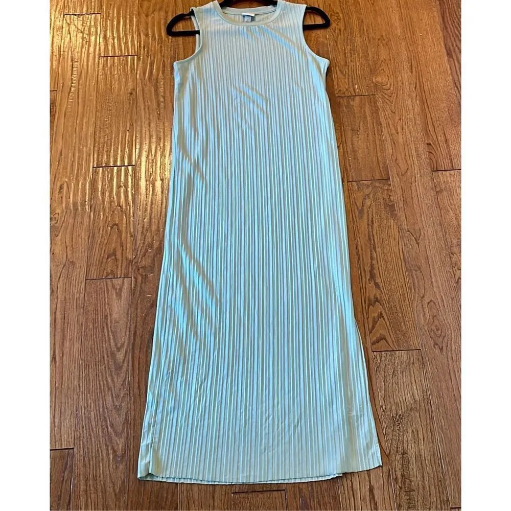 A New Day green pleat tank midi dress small - Image 12