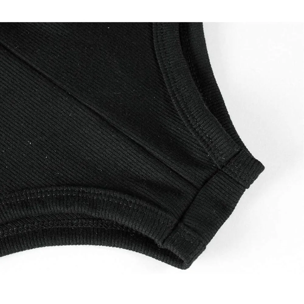 NEW Shorts Long Sleeve Knitted 1 Pc Bodysuit l Pajama Romper M Black Size M - Image 4