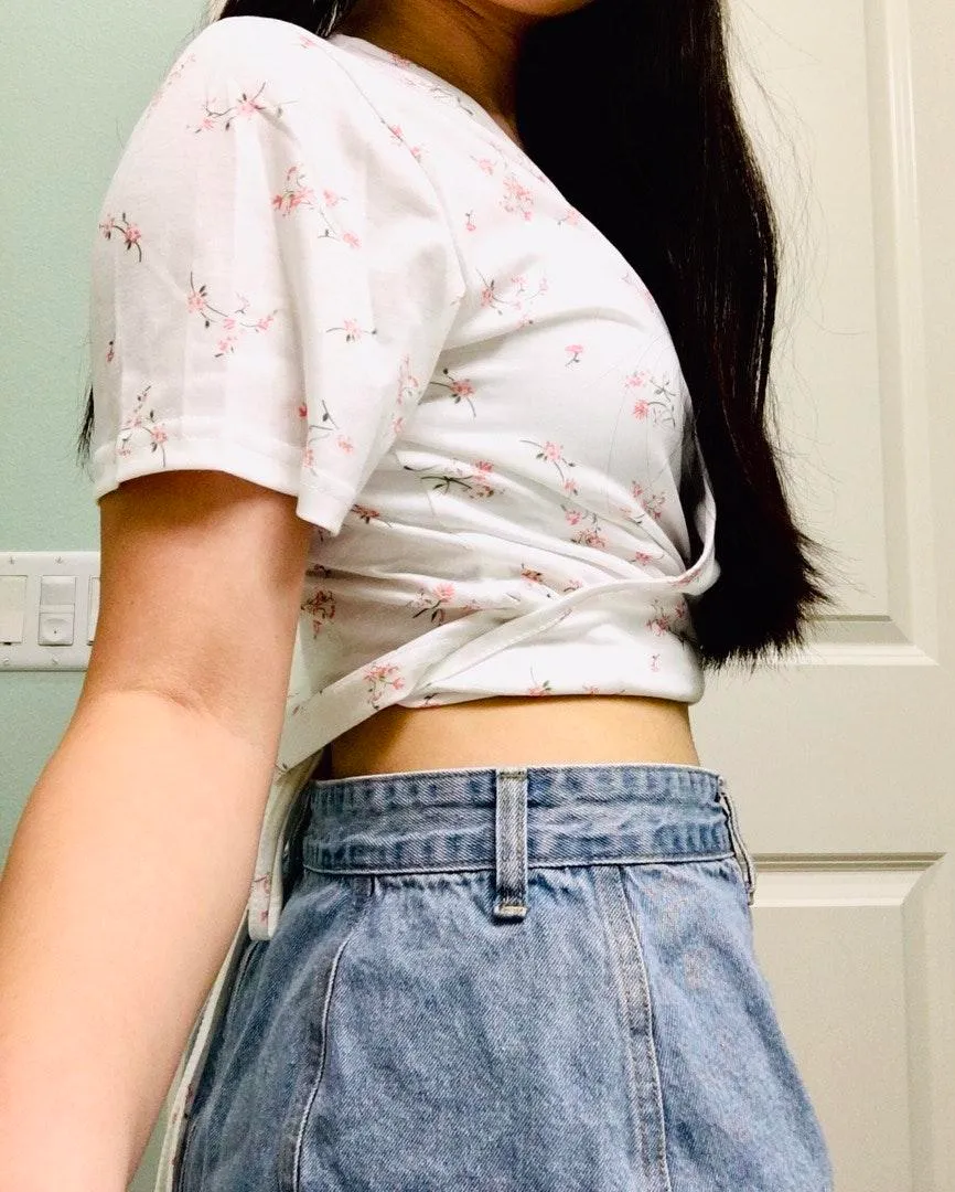 Floral Wrap Top - Image 6