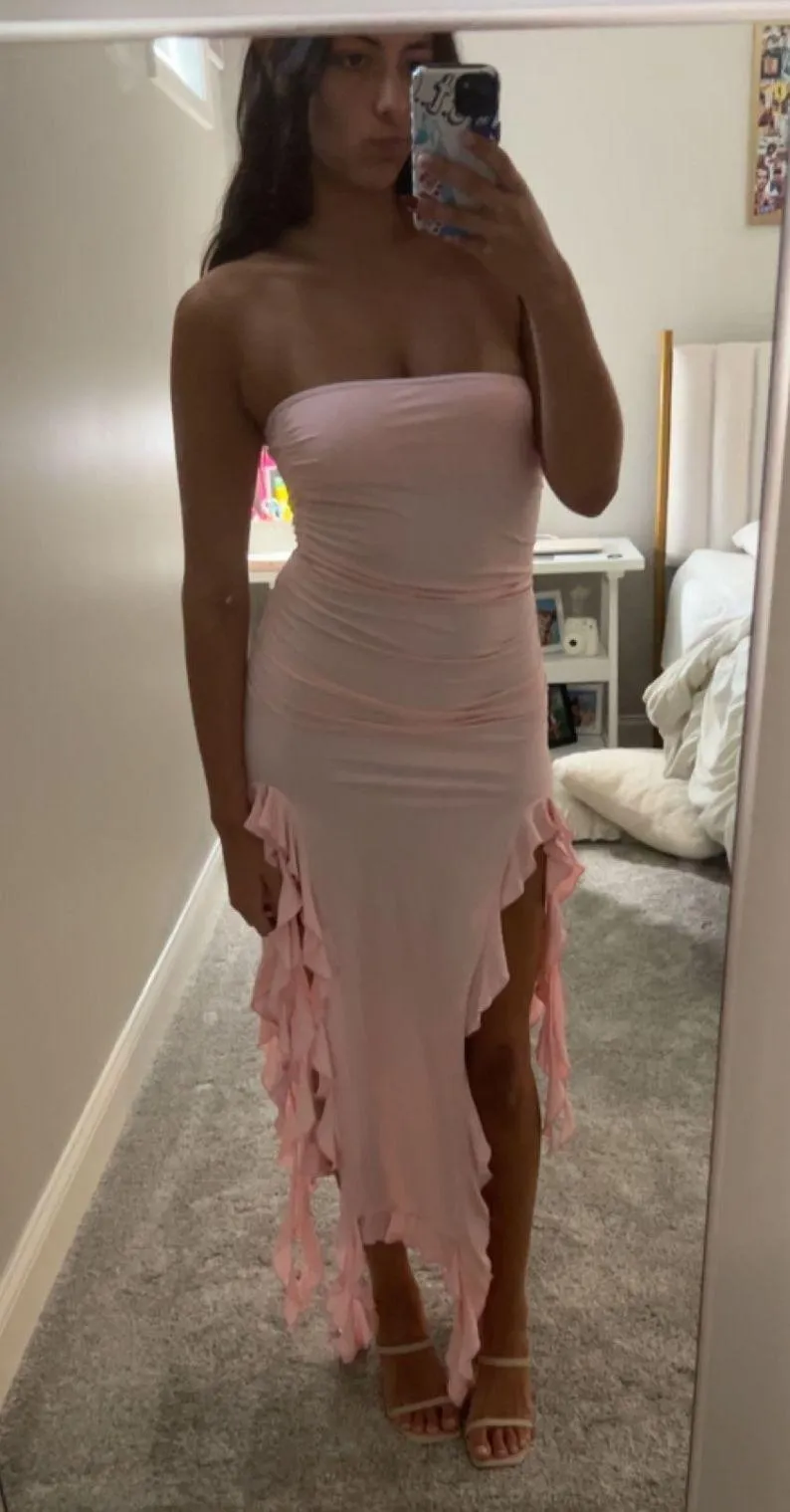 Ruffle Strapless Maxi Dress - Image 2