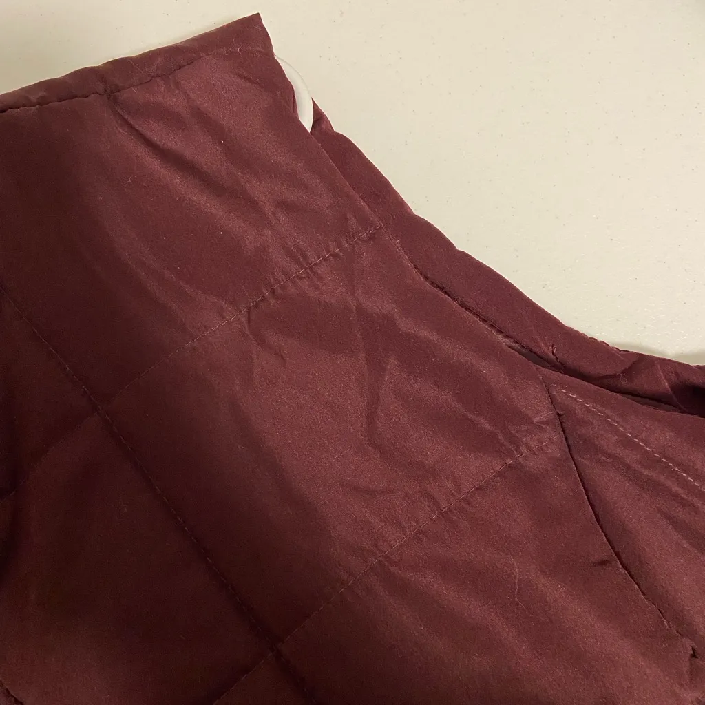 New York & Company women’s deep purple light padding puffer zip‎ vest pockets XL - Image 8