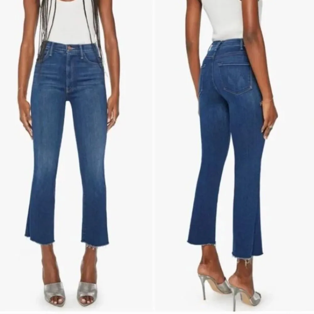 Mother The Hustler Ankle Fray Jeans in Home Movies Sz 25 Blue - Image 2