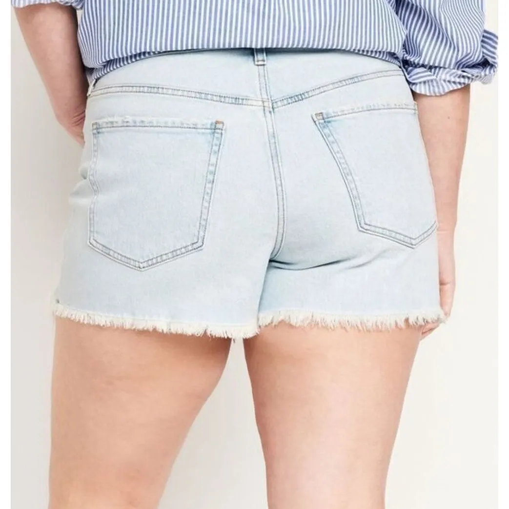 Old Navy High Waisted 3" Ins OG Light Wash‎ Jean Cut Off Shorts 16 Yuppie NWT - Image 3