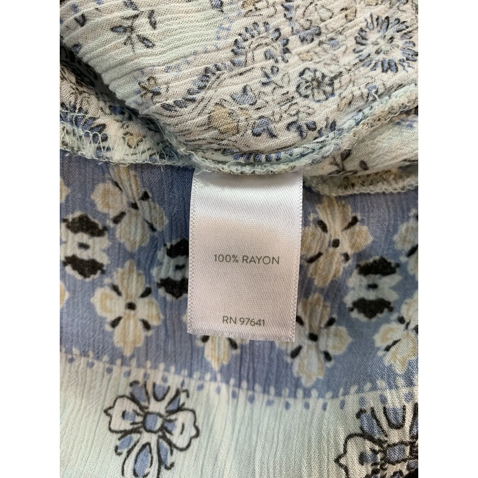 J Jill Tunic Blouse Dress‎ Women Size XS Petite XSP Boho Blue Semi Sheer Beachy - Image 5