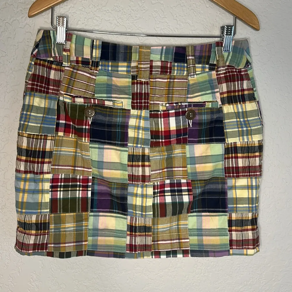 Tommy Hilfiger Madras Patchwork 90s Mini Skirt Preppy Cape Cod Summer Vacation - Image 6