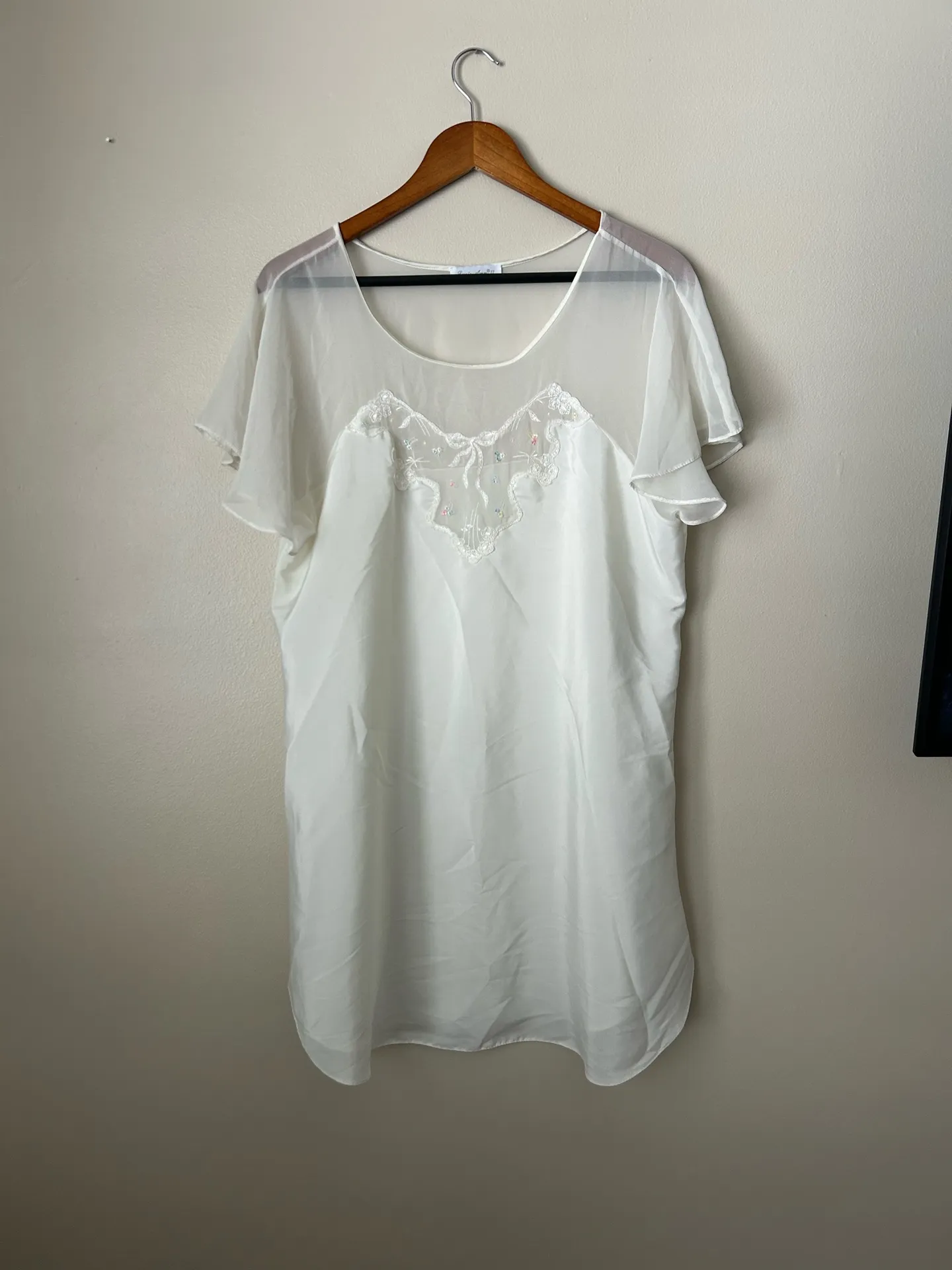 Vintage whimsy cottage core floral night gown White Size M - Image 1