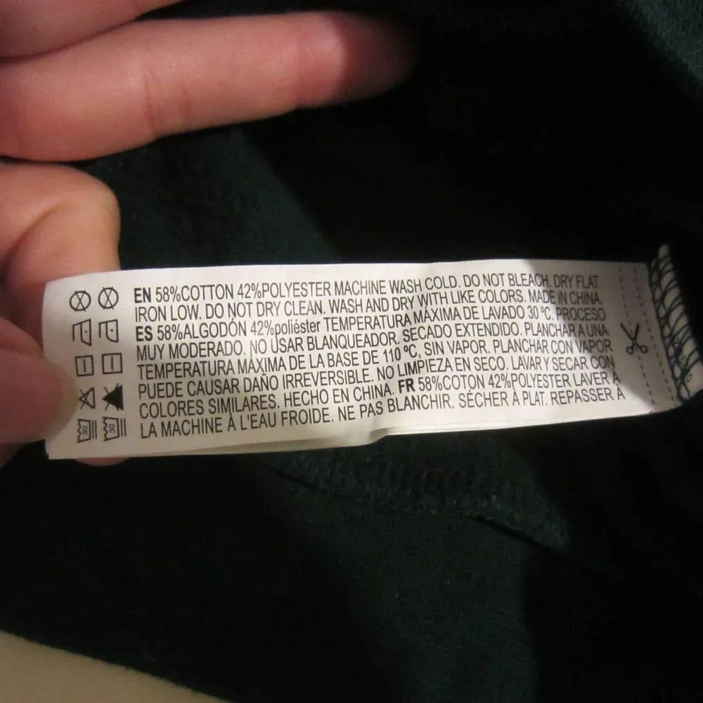 Forever 21 Cropped Athletic Wear Full Zip Up Green Hoodie With Pockets Size M - Image 6