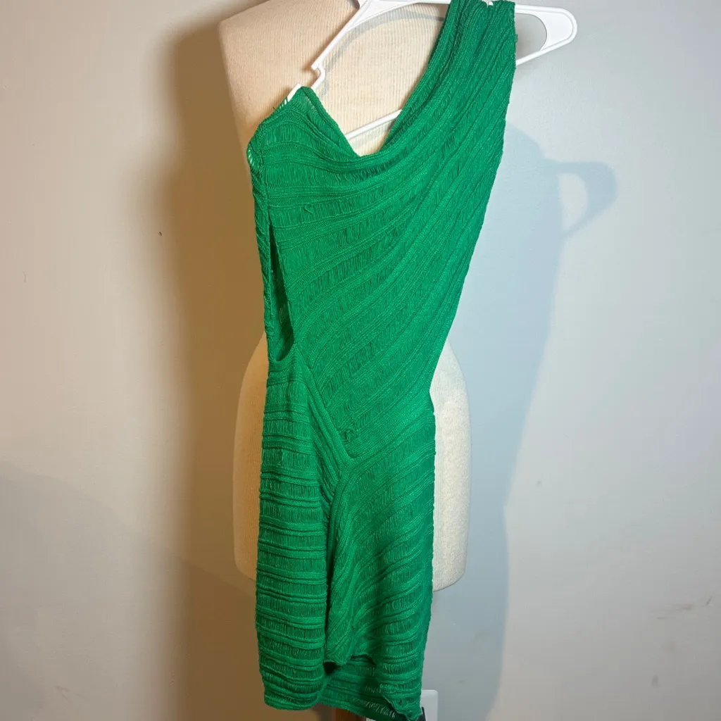 Peppermayo One Shoulder Emerald Dress - Image 2