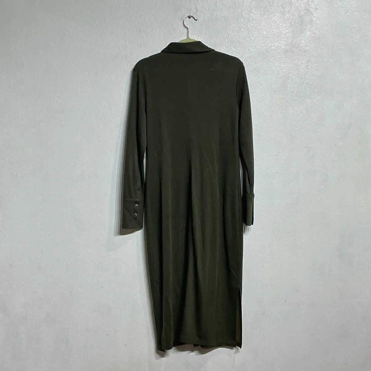 Banana Republic Camo Green Alegre Polo Midi Dress Sz M - Image 8