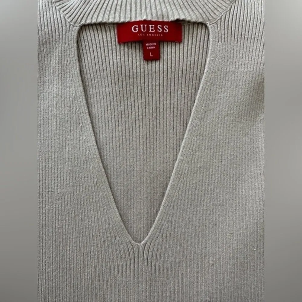 Guess Avani Choker Knit Essential Contemporary Classic Chic Sweater Tank Size L - Image 5