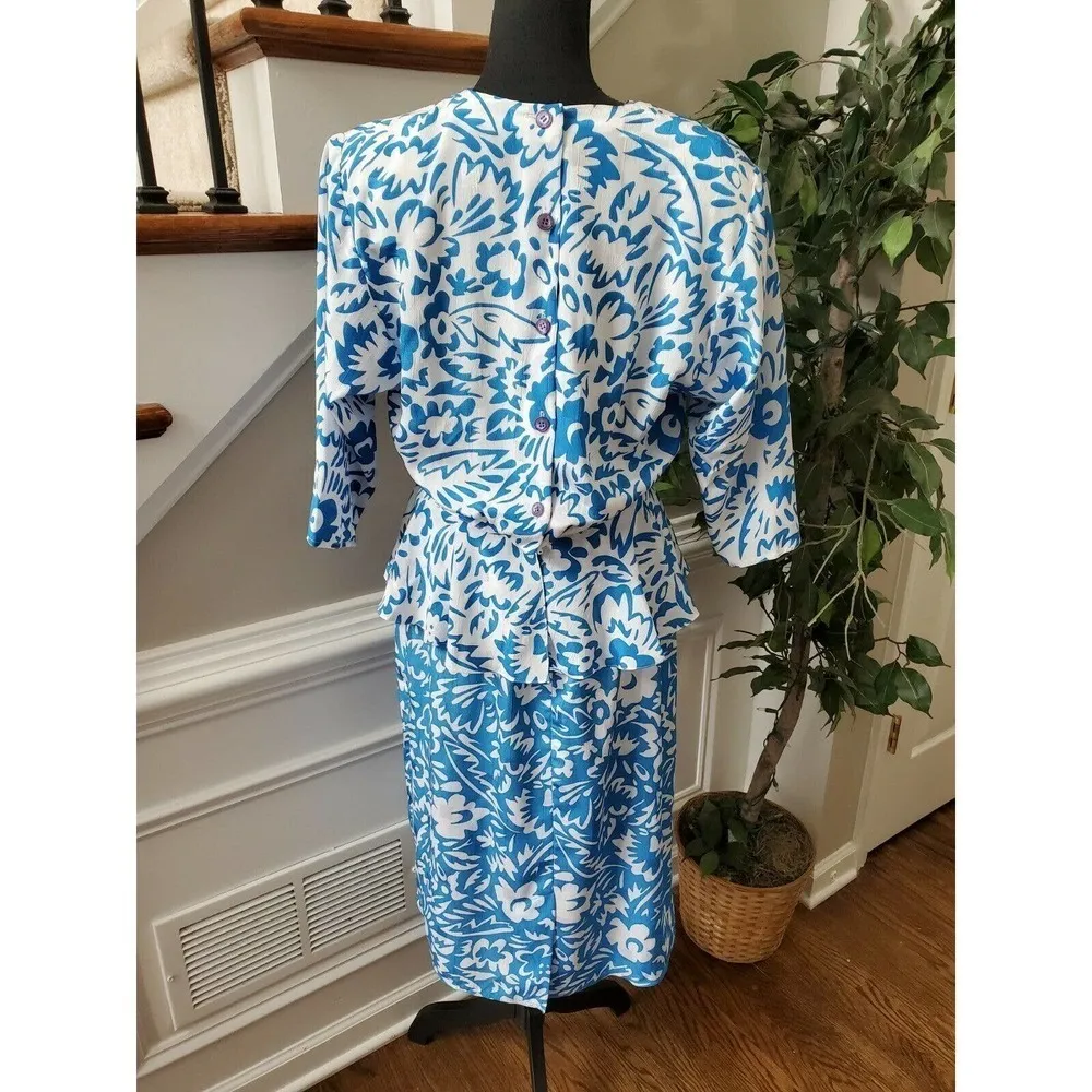Billy Jack for Her Blue/White Vintage Dress White Size undefined - Image 7