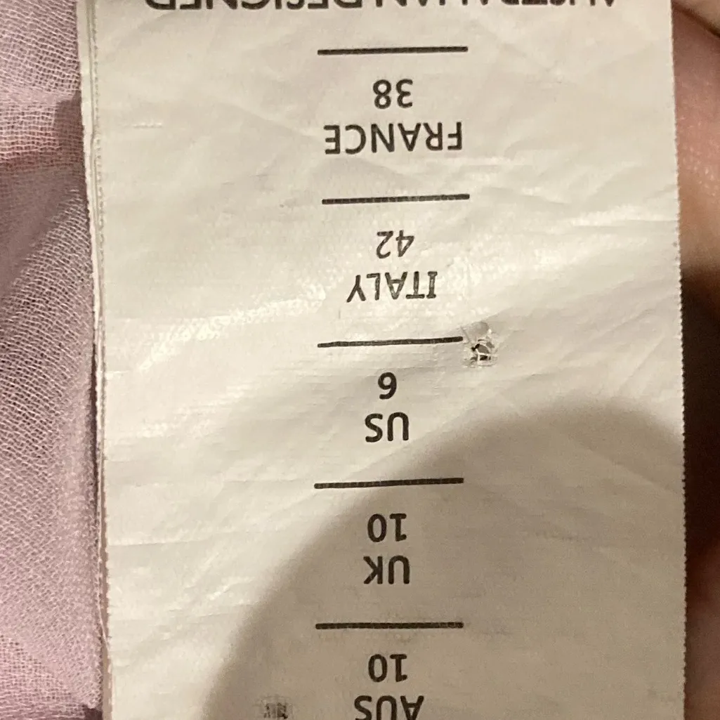 Nicholas 100% silk ruched high low purple pink floral maxi dress. Size 6. - Image 6