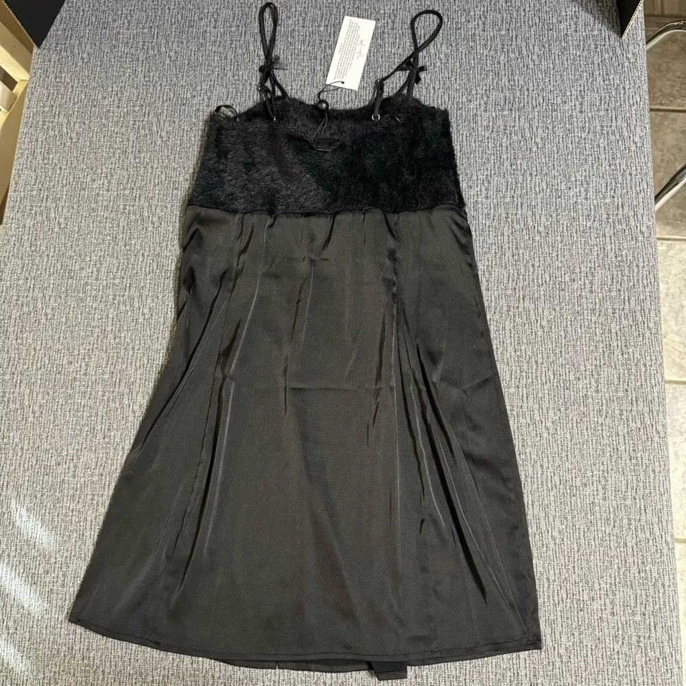 For Love & Lemons X Victoria’s Secret Fiona Black Slip Dress - Image 8