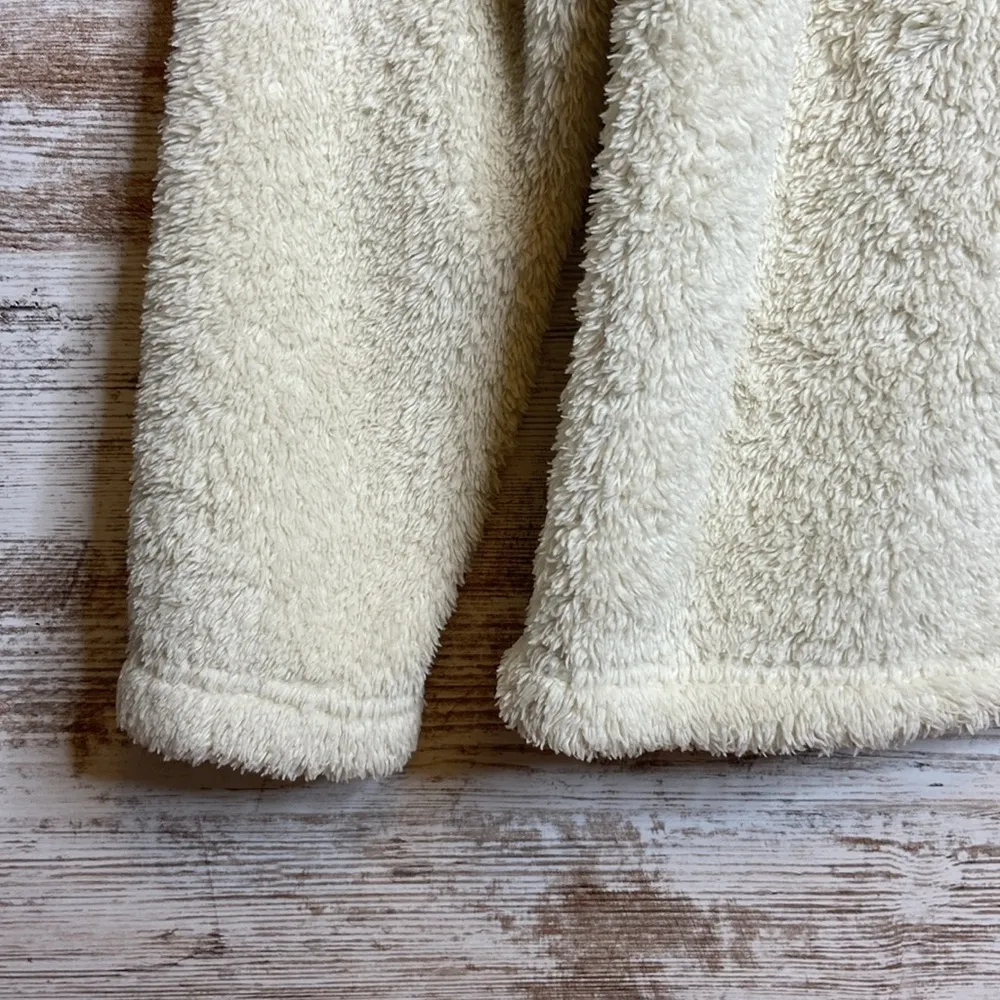 Los Gatos Fleece Sherpa Jacket 1/4 Zip Pullover cream Sz Large EUC - Image 4