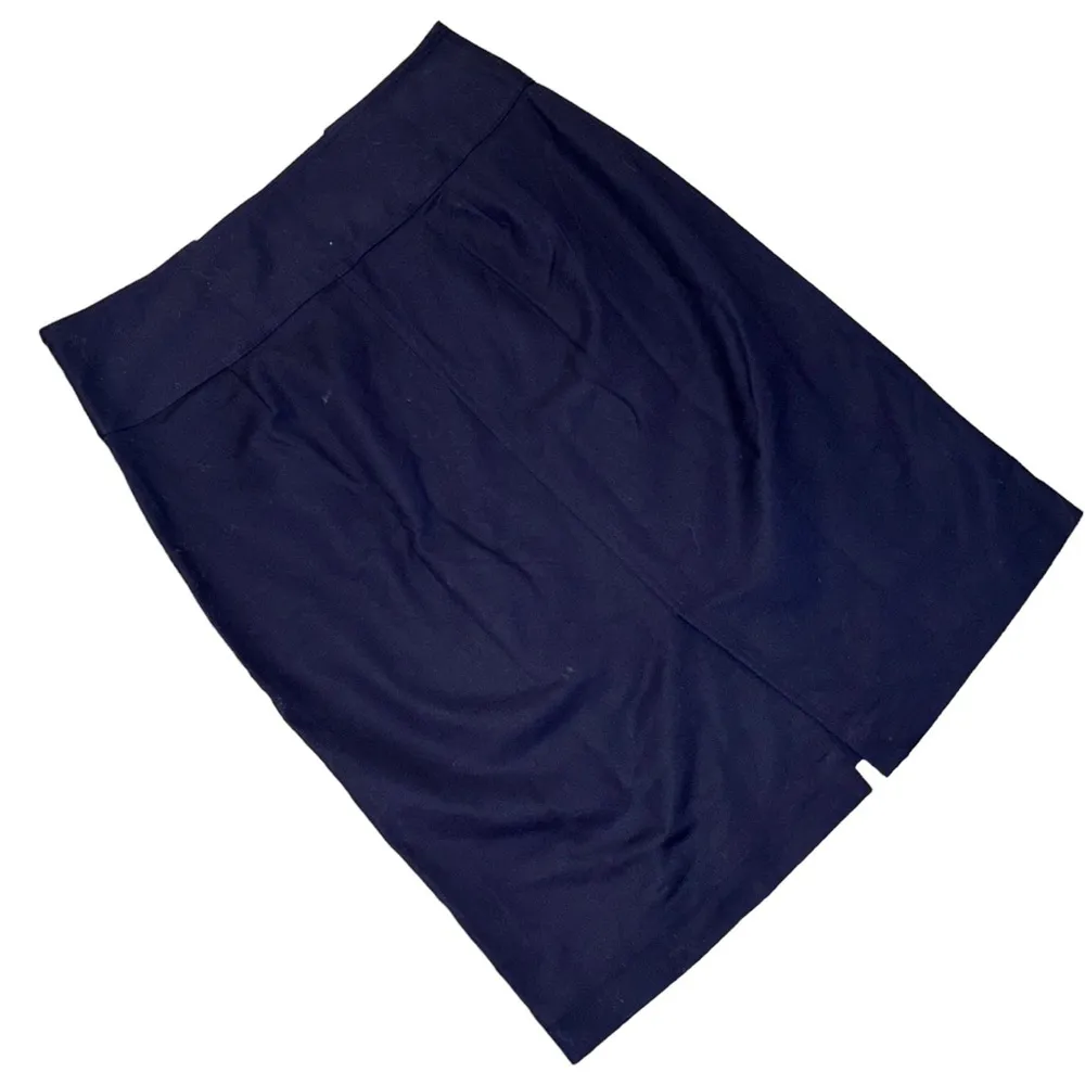 Navy Blue Ralph Lauren Designer Skirt Women’s Size 12 Gold Button Detailing! - Image 2