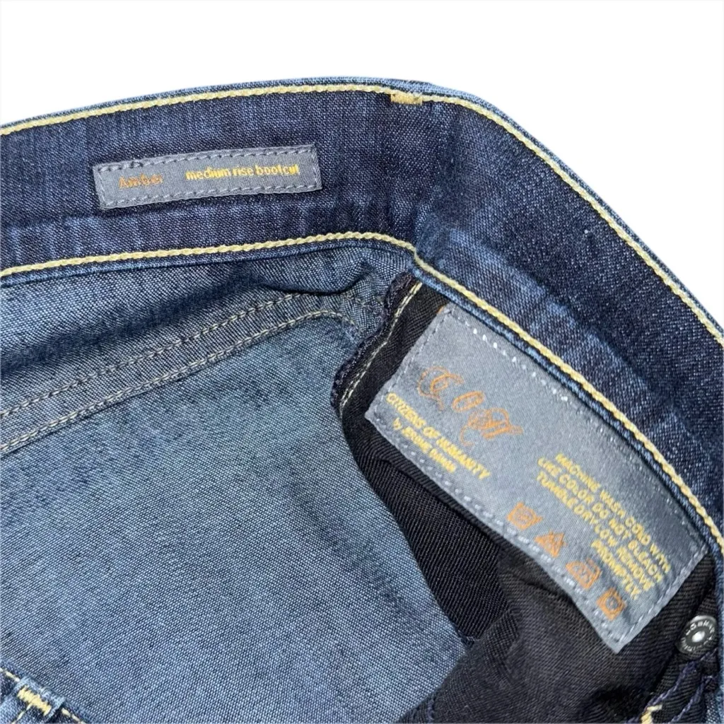 Citizens of Humanity Amber Medium Rise Bootcut Jeans Women’s 28 Dark Wash USA - Image 5