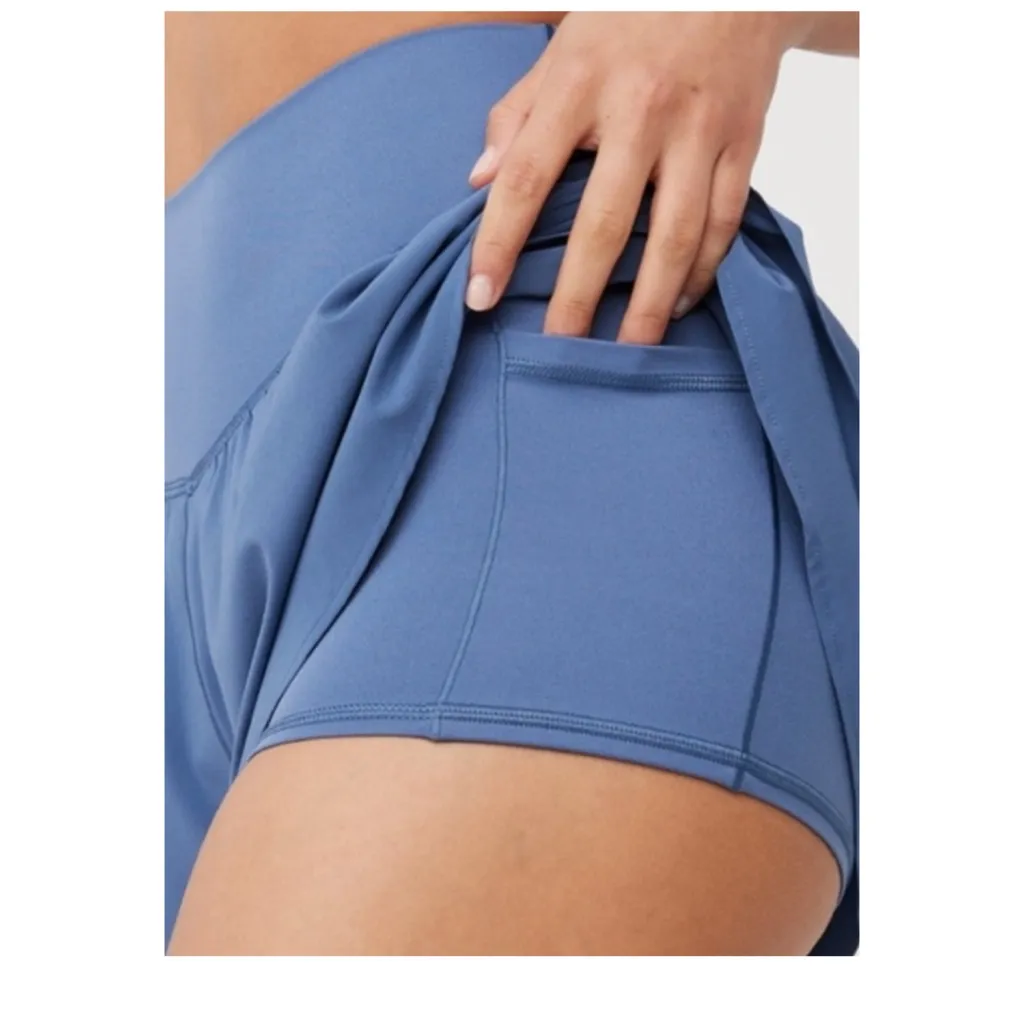 Aerie Offline Real Me Flirty Pull On Shorts L Blue - Image 9