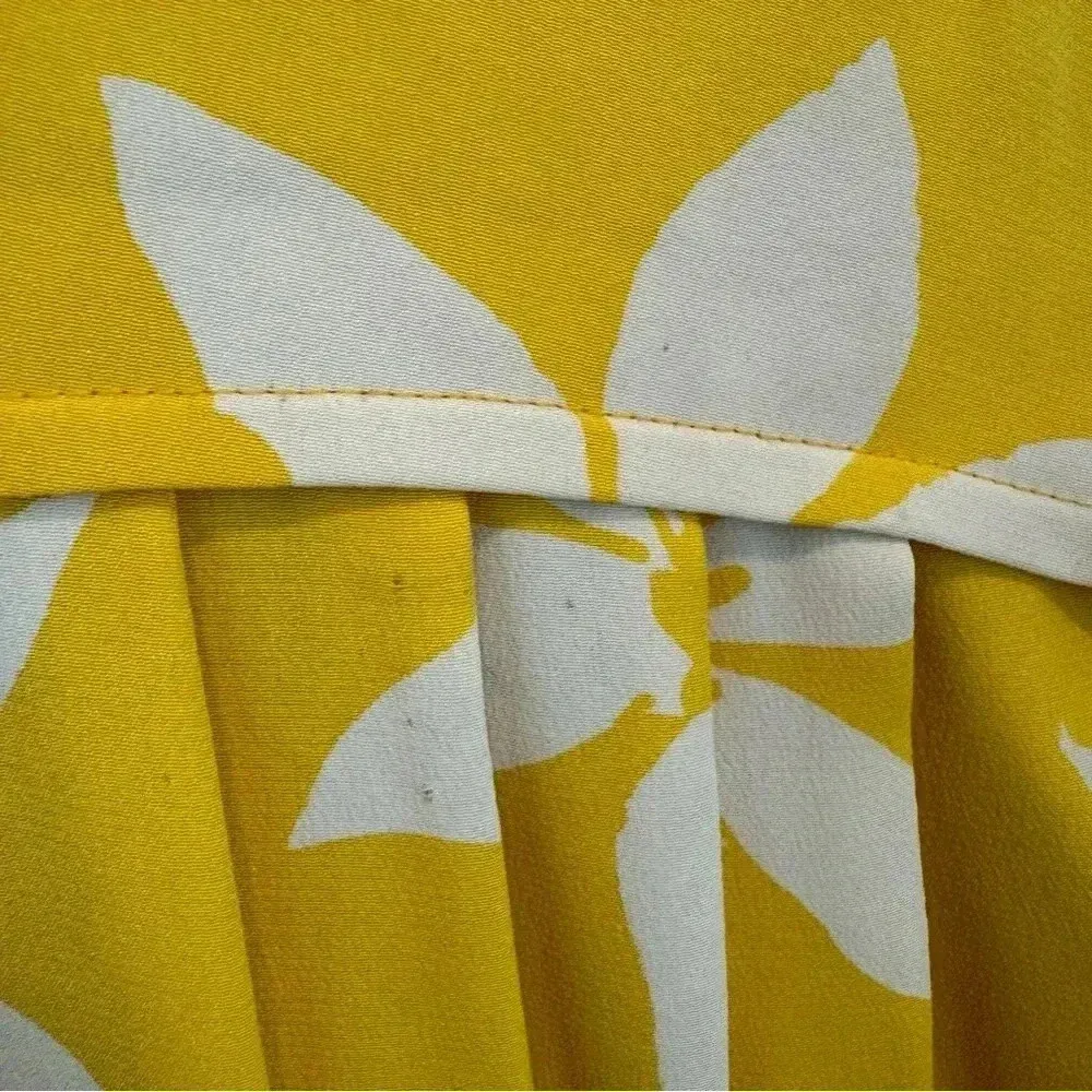 Vintage‎ Ungaro Parallele Paris silk Dress Yellow Size 12 - Image 14