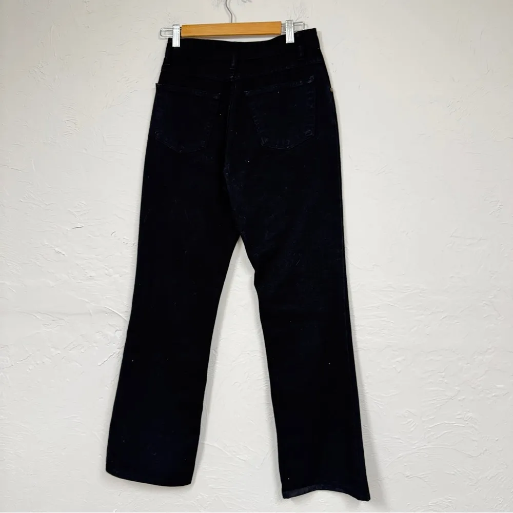 Vintage Abe Jeans Black Wide Leg Denim Womens 7 90s Rigid High Rise Classic Size undefined - Image 4