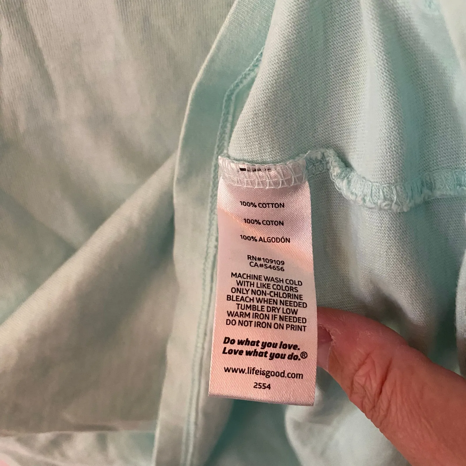 Life Is Good Blue Outdoors Short Sleeve T-Shirt Cotton Gorpcore Women's size XS - Image 9