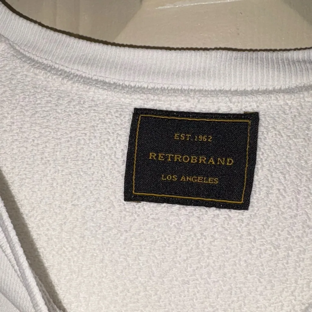 Original Retro Brand Free People Oversized Harvard Sweatshirt Cream size XS‎ - Image 4