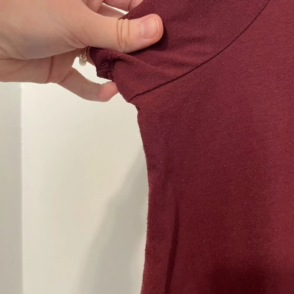 TORRID 2 Plus Size Girlfriend Signature Jersey V-Neck Tee Burgundy Maroon TShirt - Image 11