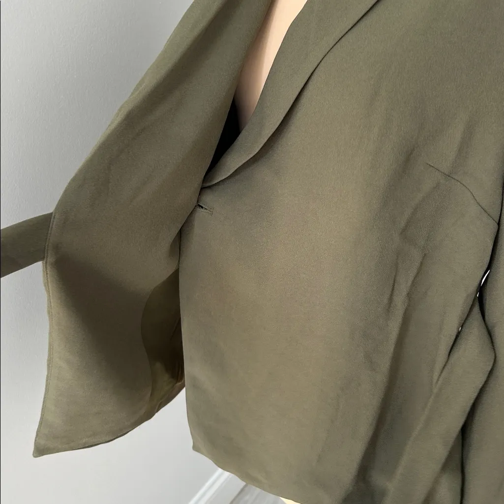 Spanx Carefree Wrap Crepe Blazer Olive - Image 7