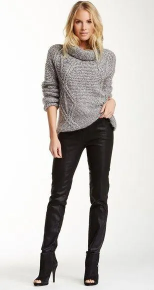 NWT New NYDJ Womens 2 Not Your Daughters Jeans USA Coated Leather Leggings Gia - Image 1