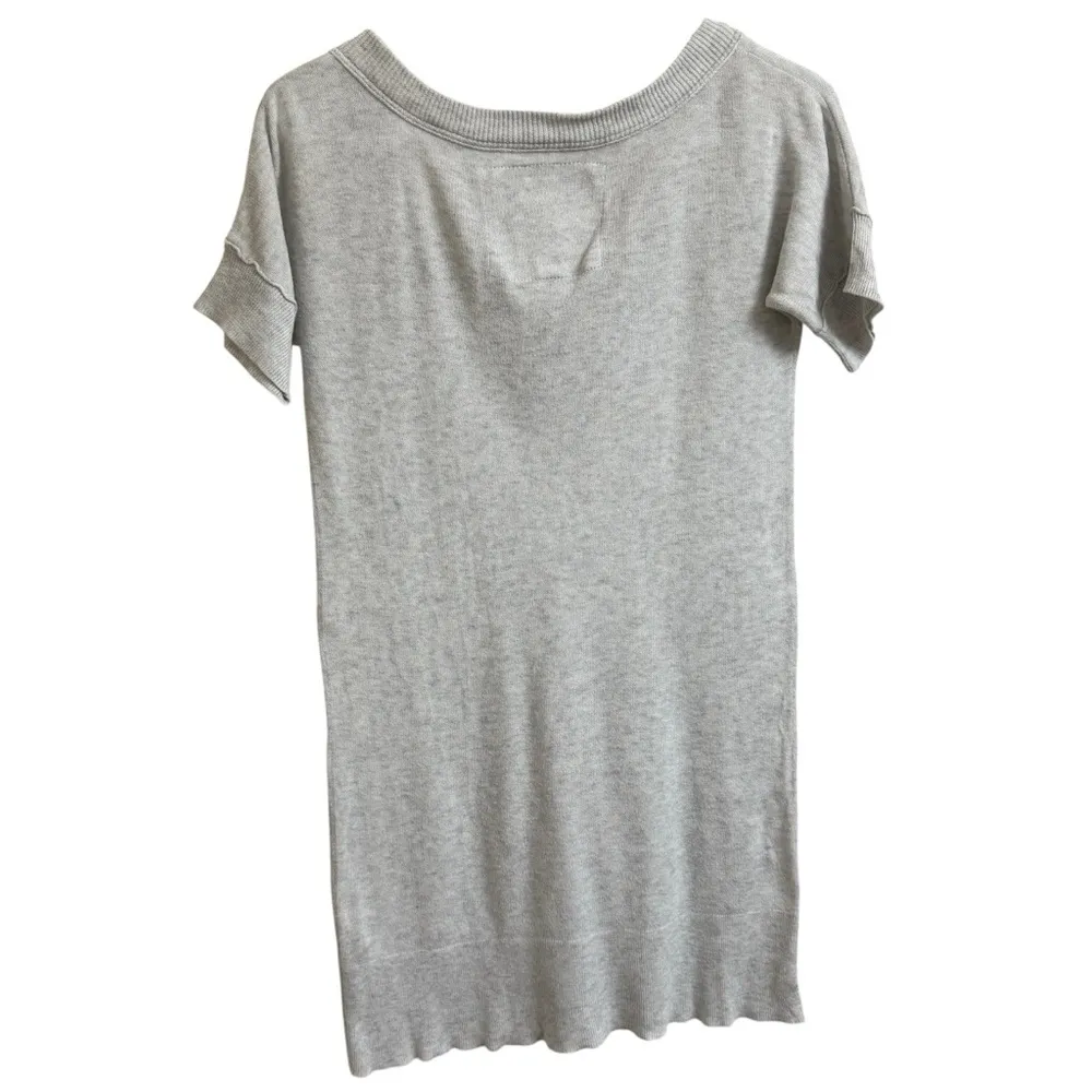 Abercrombie & Fitch Y2K Womens Size S Gray Short Sleeve Silk Blend Sweater Bella - Image 2