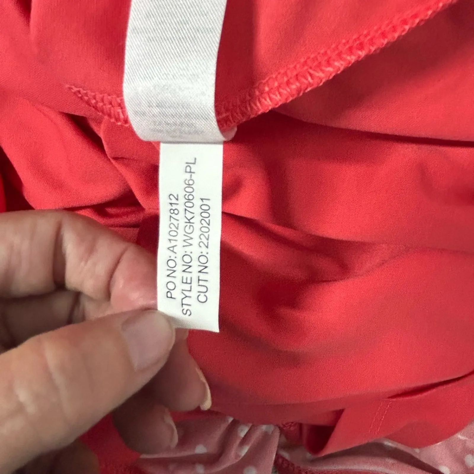 41 Hawthorn Kaylee Faux Wrap Polka Dot Midi Dress 1X Peachy Pink - Image 11