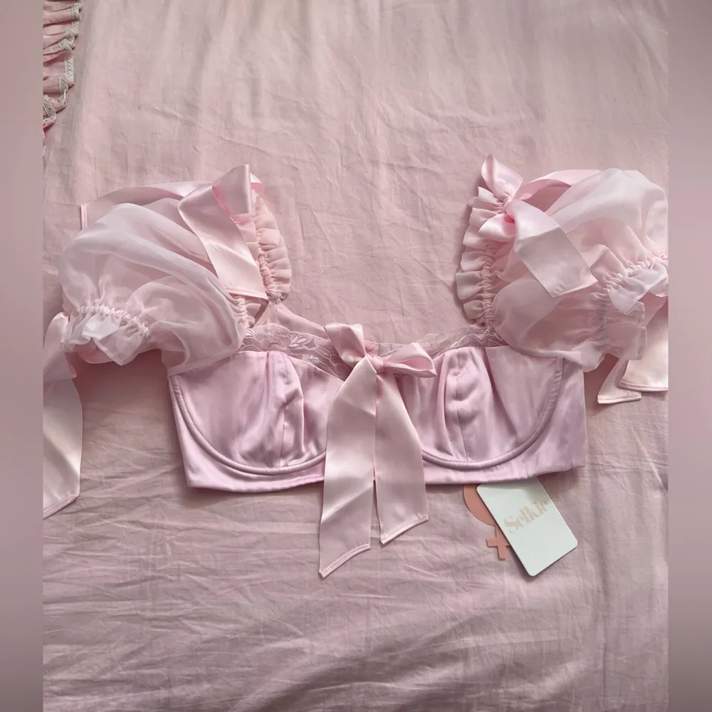 Selkie The Baby Soft Poet bralette and skirt set Pink Size L - Image 5