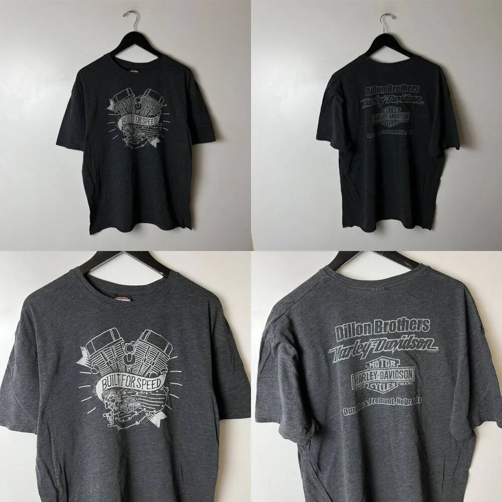 2015 Harley Davidson Omaha Nebraska T Shirt Large L Gray Graphic Tee - Image 13