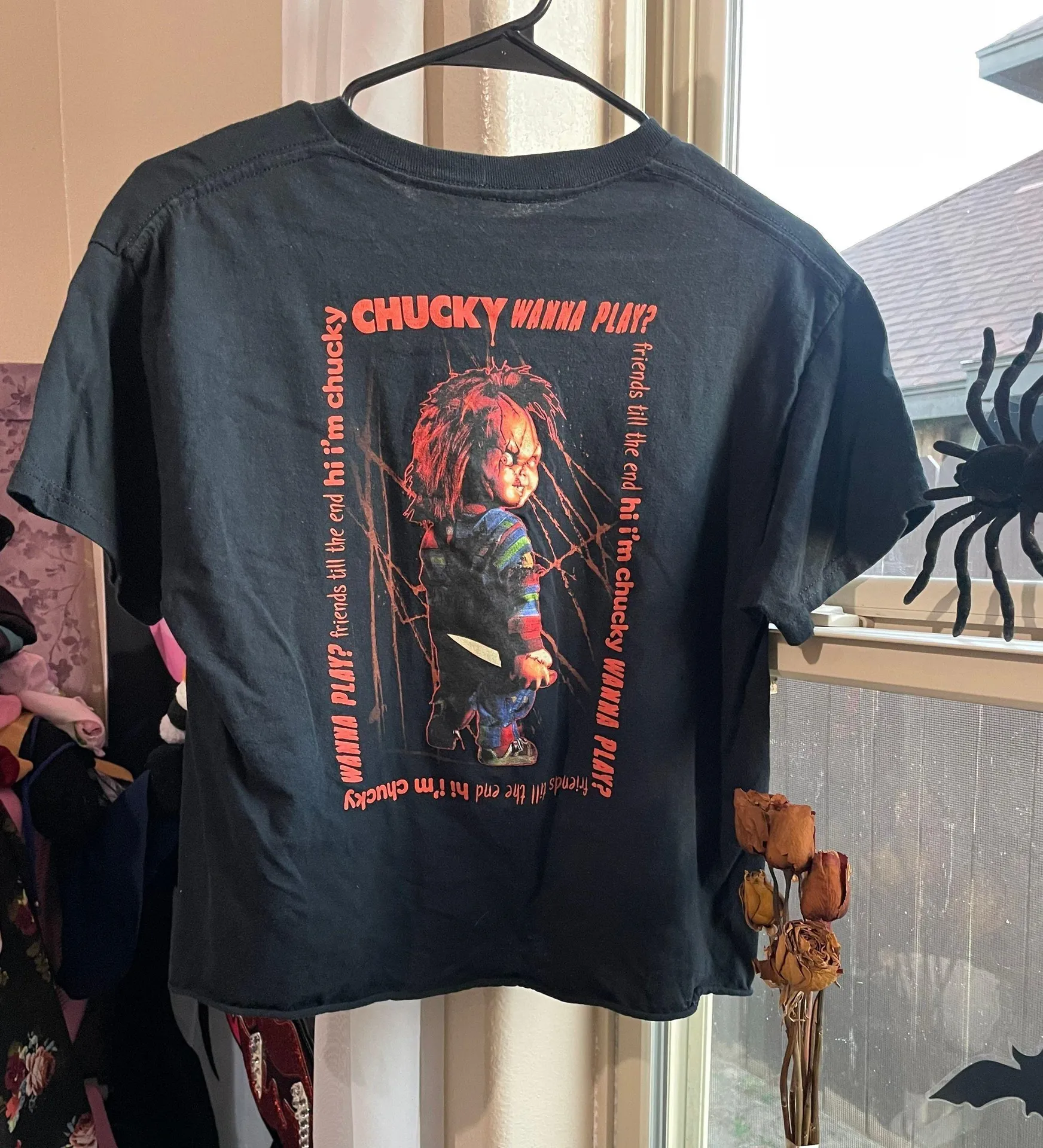 Horror Movie Chucky Childs play Halloween graphic tee Black Size M - Image 11