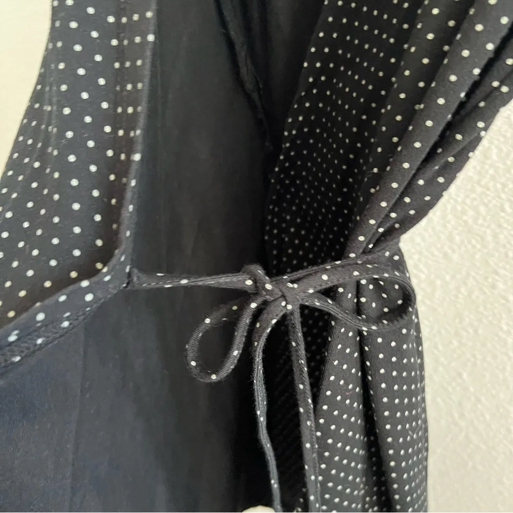 Brandy Melville Robbie Tie Wrap Dress Polka Dot Wrap Dress Small - Image 4