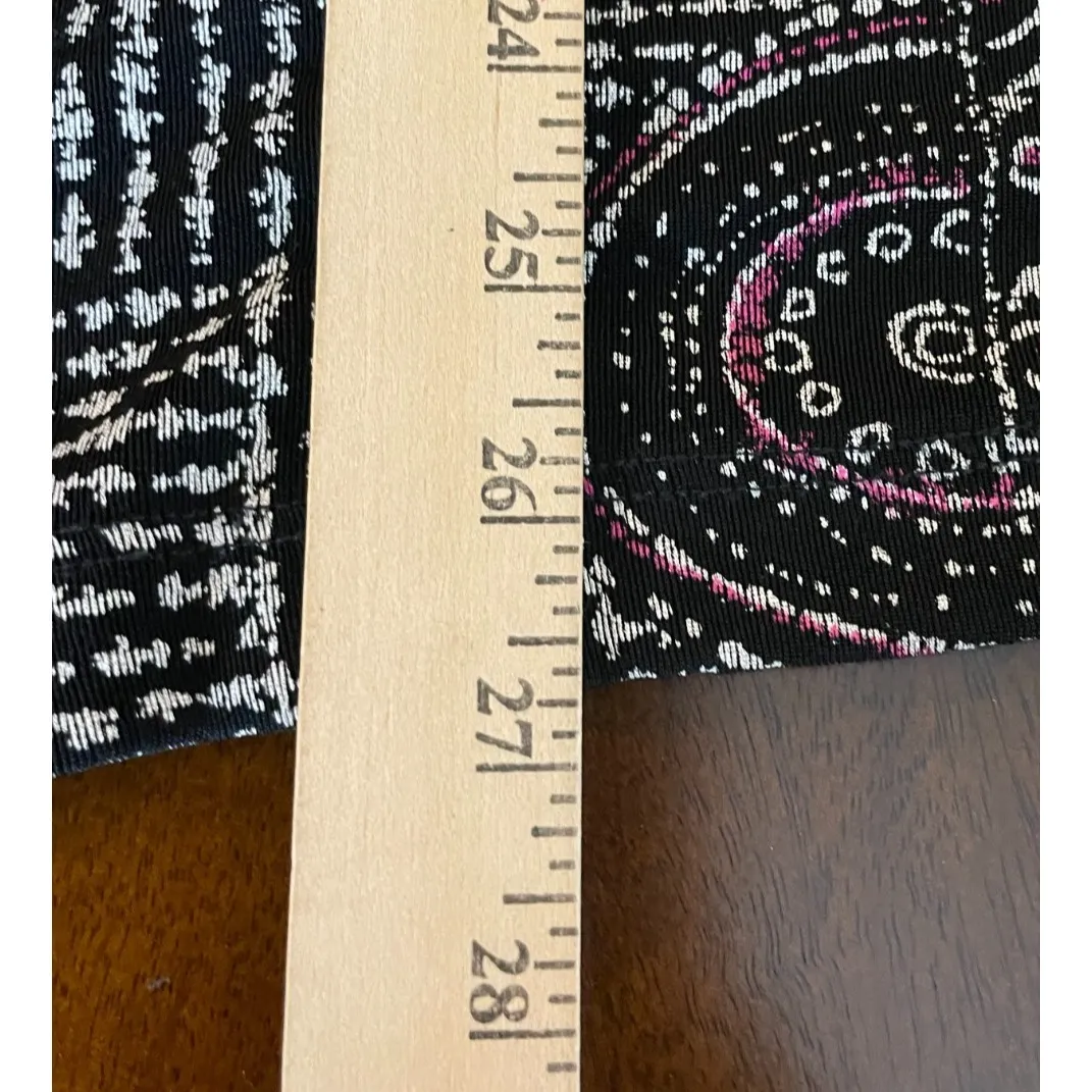 Vintage Vikki Vi Womens 2X Black Pink Geometric Floral‎ Tank Top Blouse Career Size XXL - Image 4