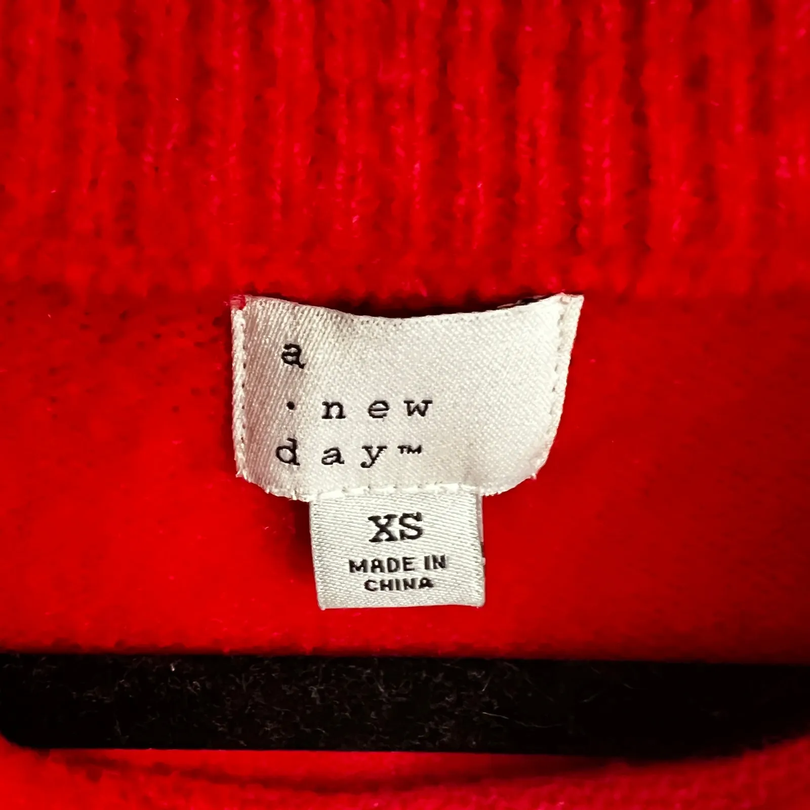 Red Fuzzy Sweater Weather Pullover Soft Cozy Winter Aesthetic Classic XS - Image 4