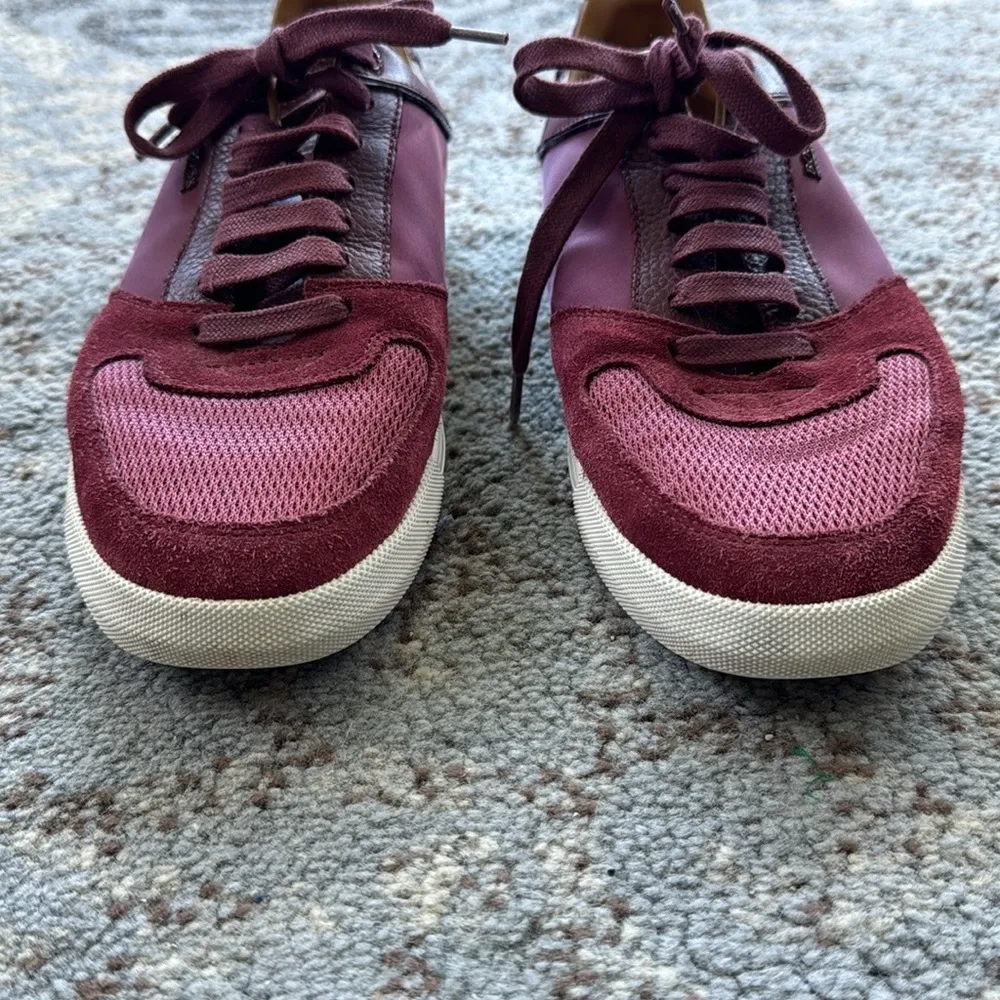 Hugo Boss Women’s Cosmo Lace Up Tennis Classic Sneakers Maroon 40 - Image 6