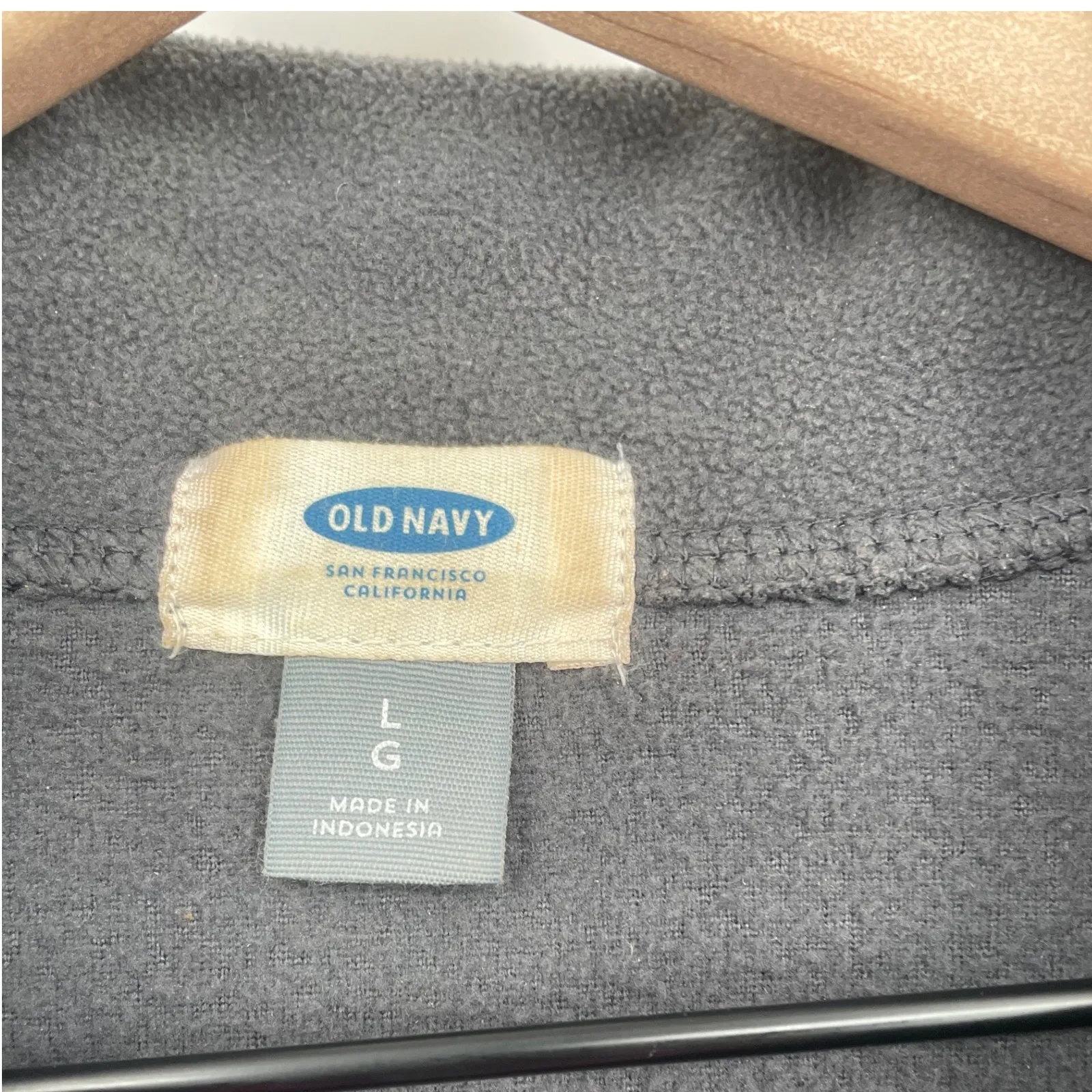 Old Navy Fleece Quarter Zip Pullover Athletic Gray Pink Size Large - Image 3