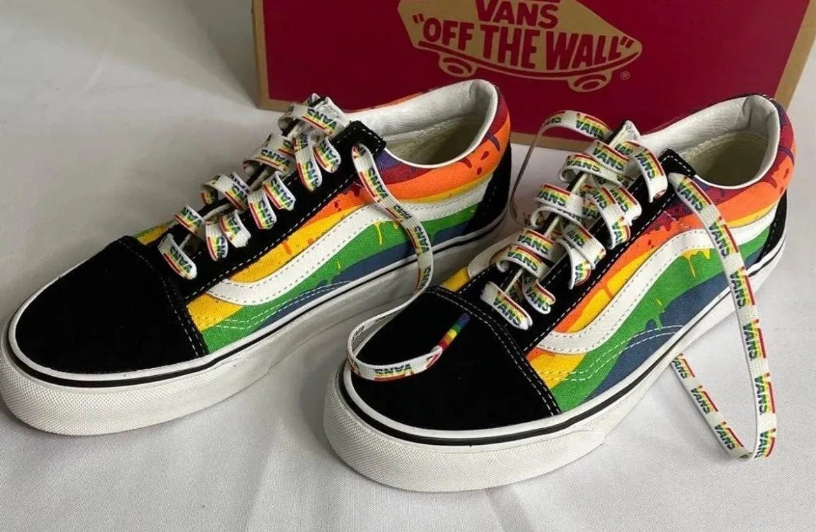 Vans Old Skool Rainbow Drip Sneakers - Image 4