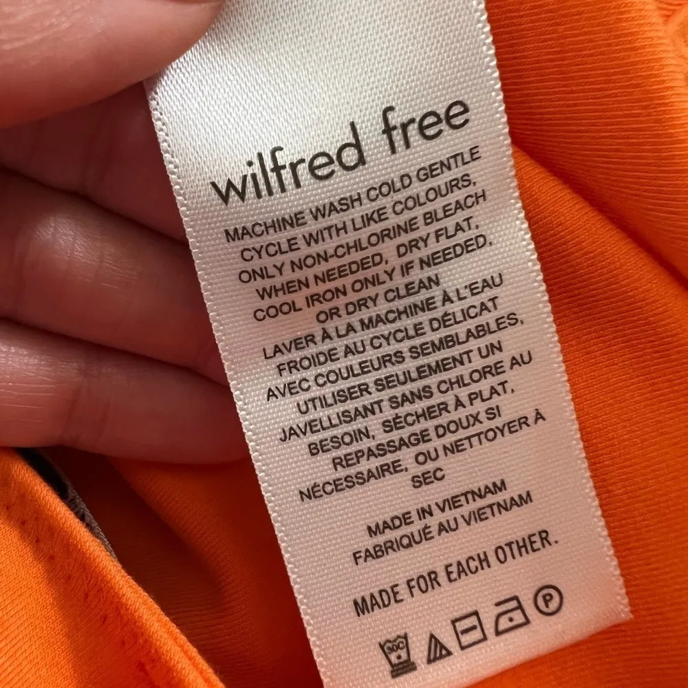 NWT ARITZIA WILFRED FREE Lace-Up Tank Bodysuit in Orange Punch Size M - Image 5
