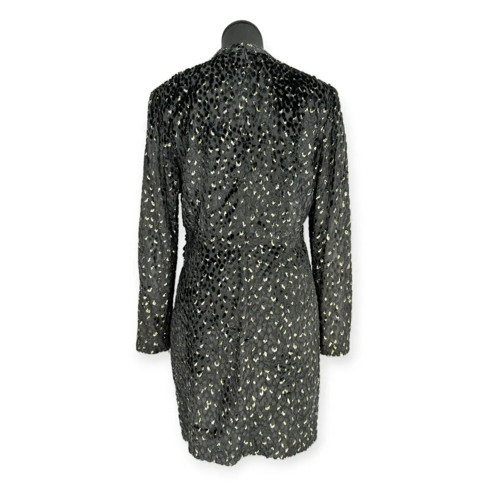 A.L.C. | NWT | Size 12 | Jane Metallic Flecked Burnout Texture Velvet Mini Dress - Image 9