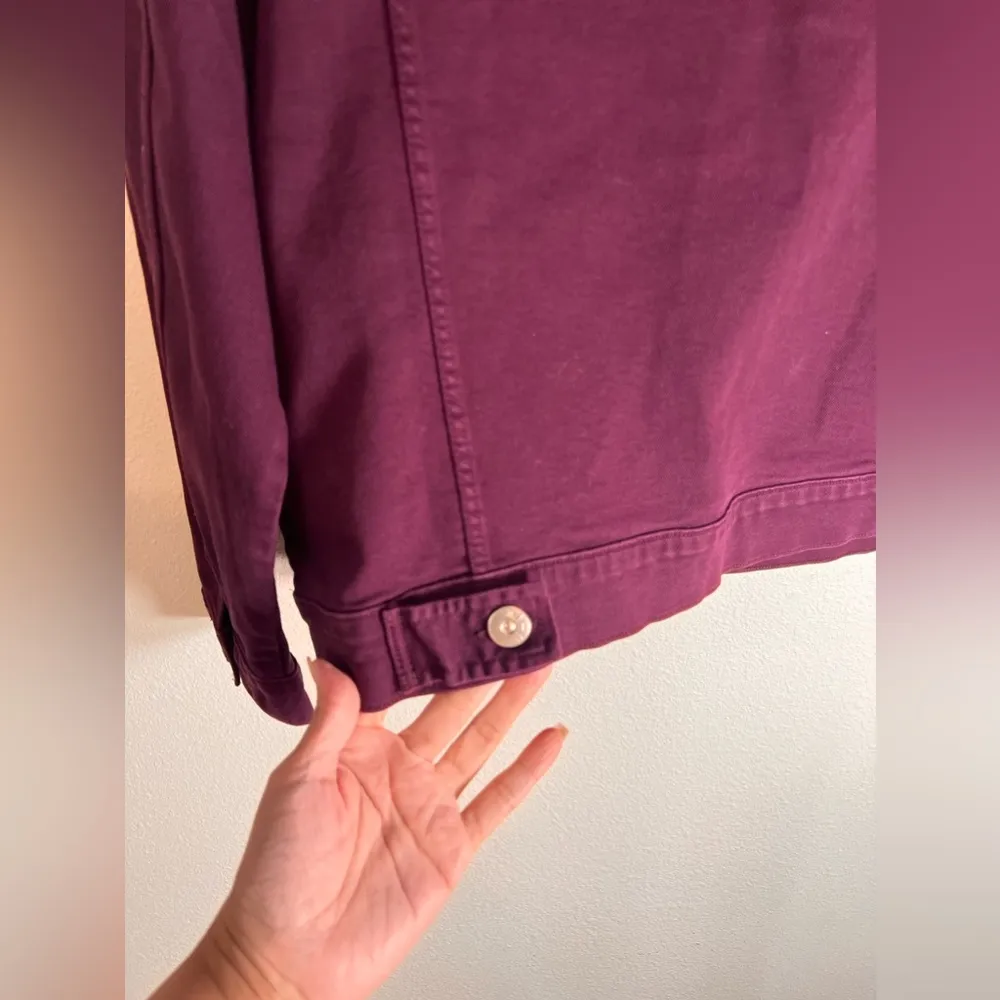 3x1 Oversized Classic Burgundy Denim Jacket Size S - Image 8