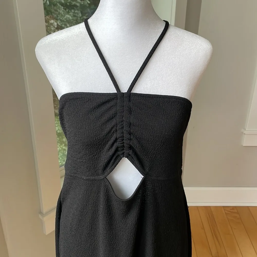 H&M Divided Black Mini Dress with Cutout Size Medium - Image 2