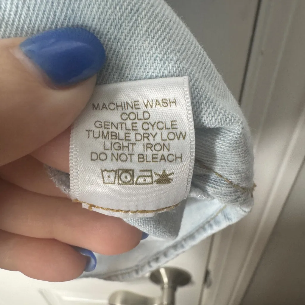 XIRENA short sleeve denim chambray top size s coastal Blue - Image 5