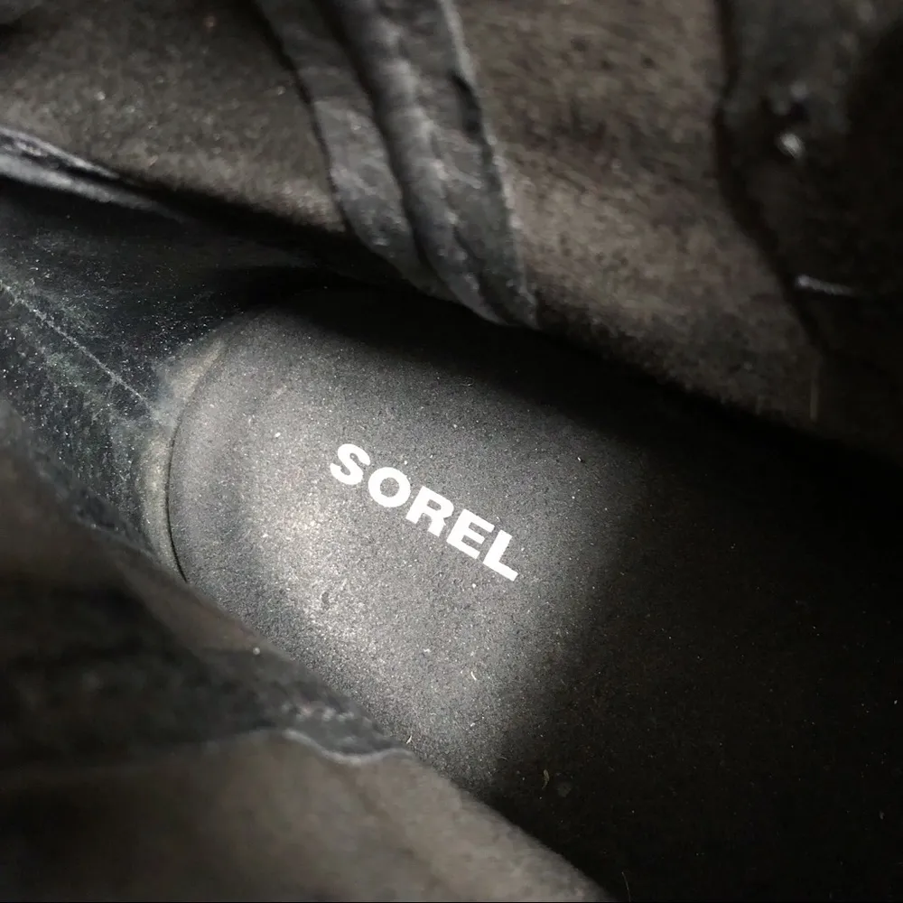 Sorel • Joan of Arctic mid wedge II lace up boots ankle black leather waterproof - Image 11