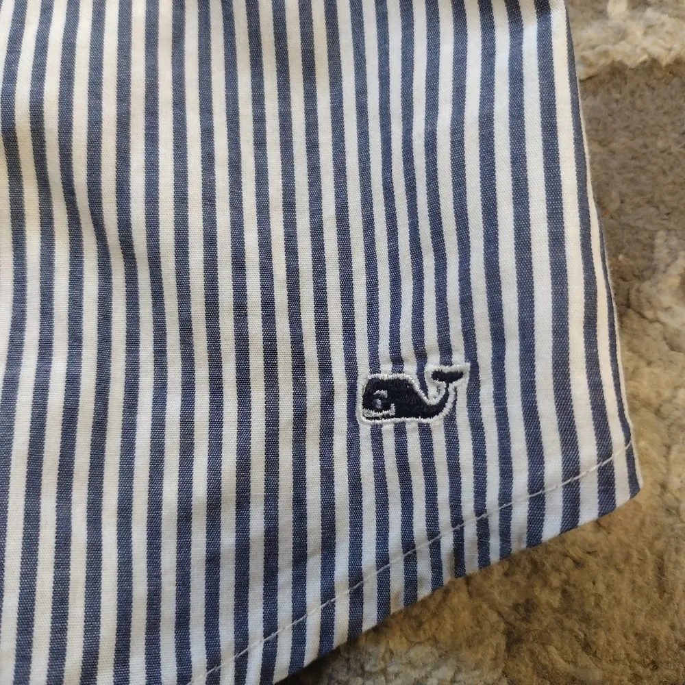 striped ruffle front Oxford shirt - Image 5