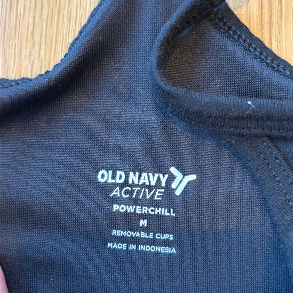Old Navy Powerchill Romper Bodysuit Black Racerback One Piece Size Medium - Image 5